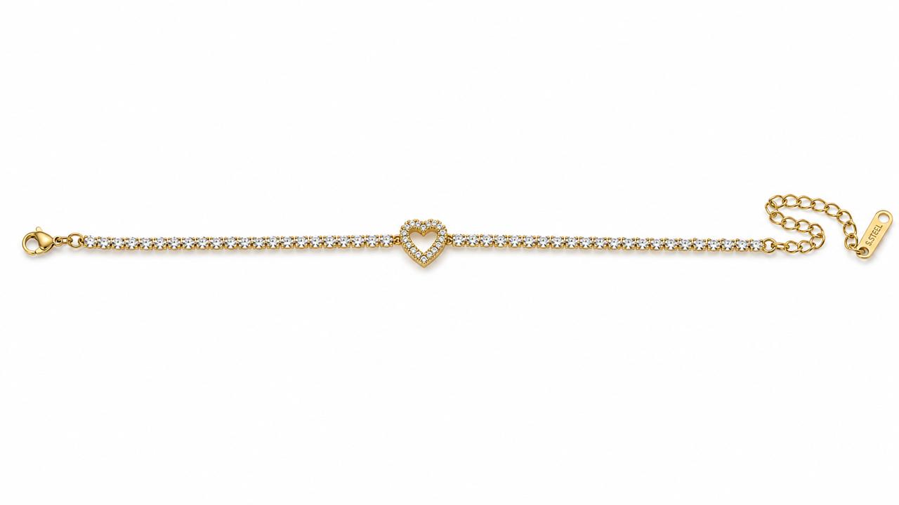 Zirconia Heart Tennis Bracelet