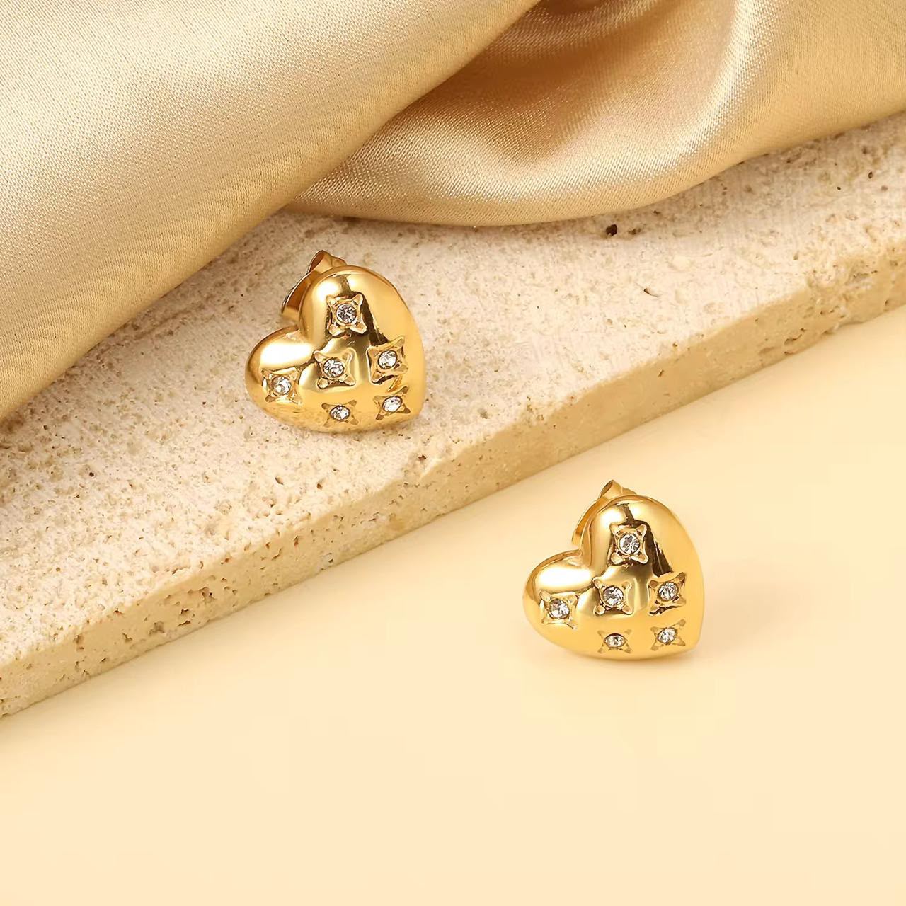 Galaxy Heart Studs