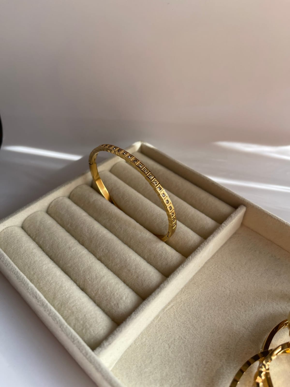 Radiant Diamond-Cut Crystal Stackable Bangle