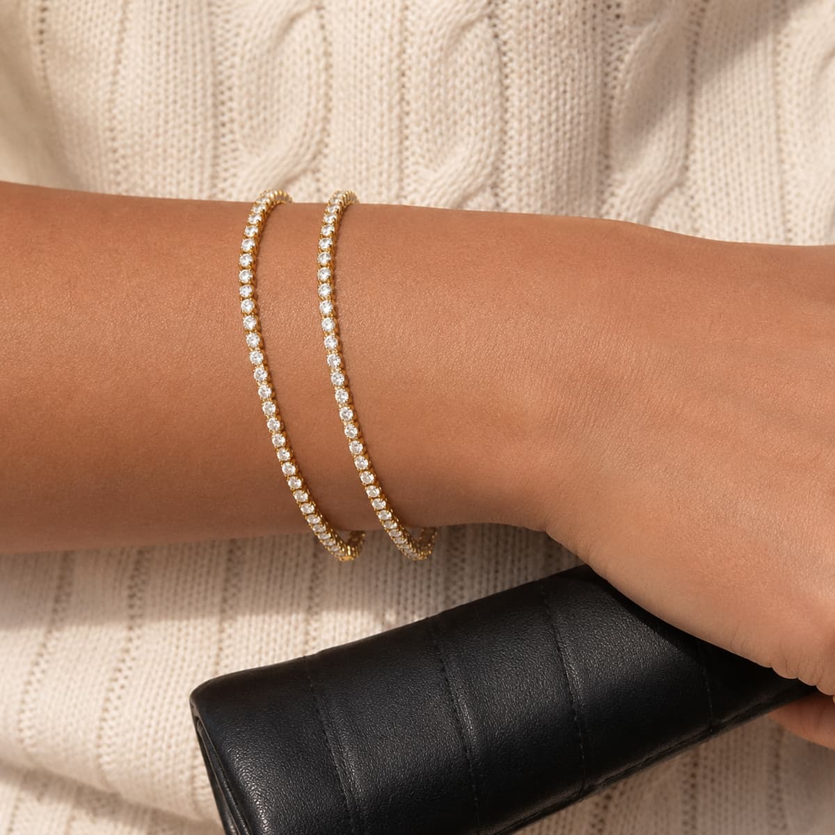 Aura 18K Gold Plated Tennis Bracelet
