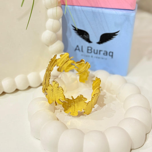 Gold Leaf Cuff Bracelet