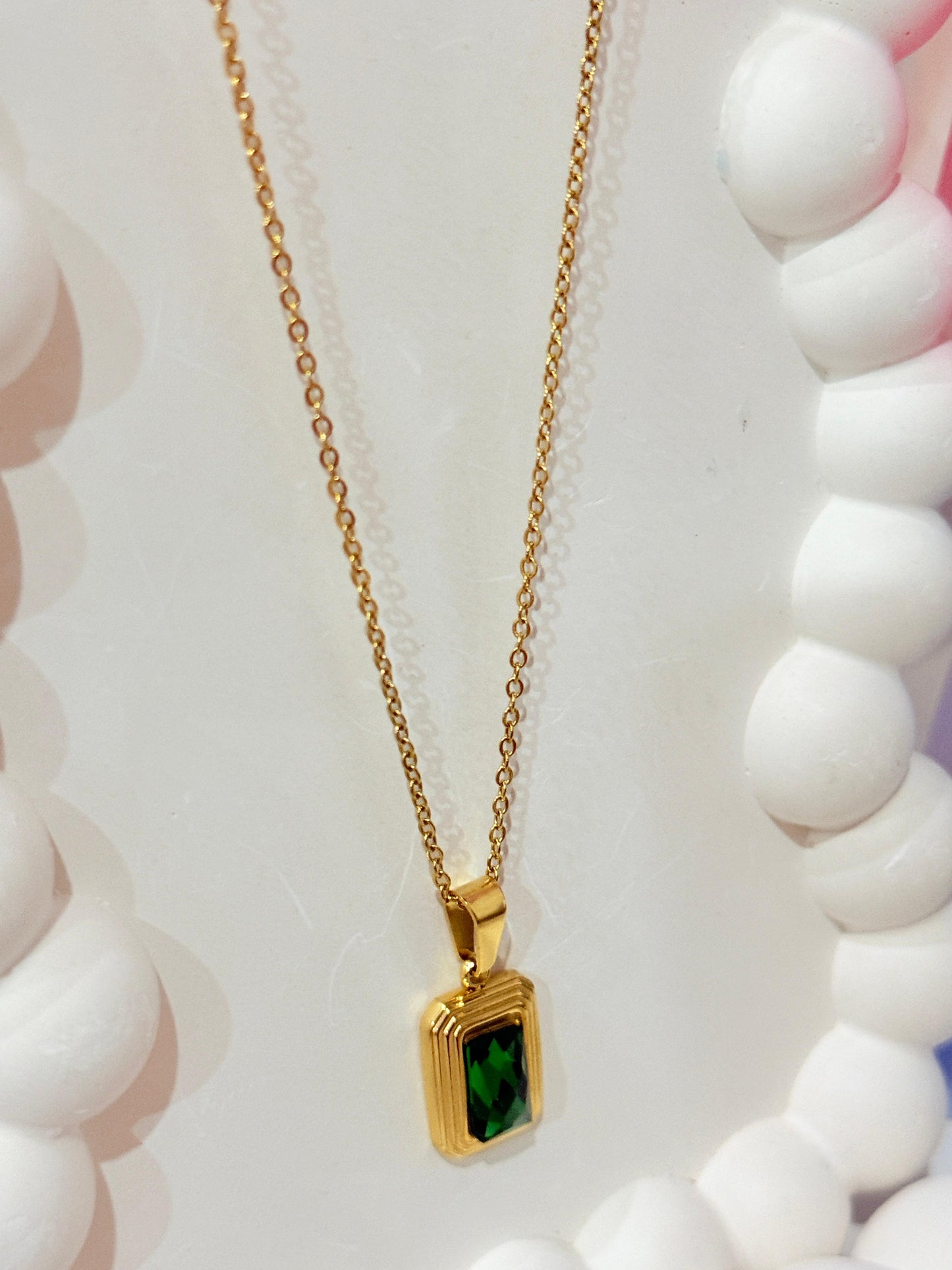 Green Moon Stone Chain