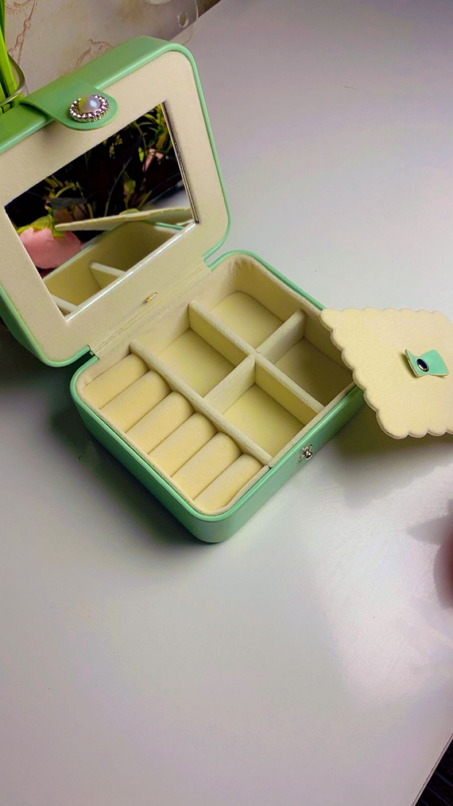 Mini Jewellery Box With Mirror