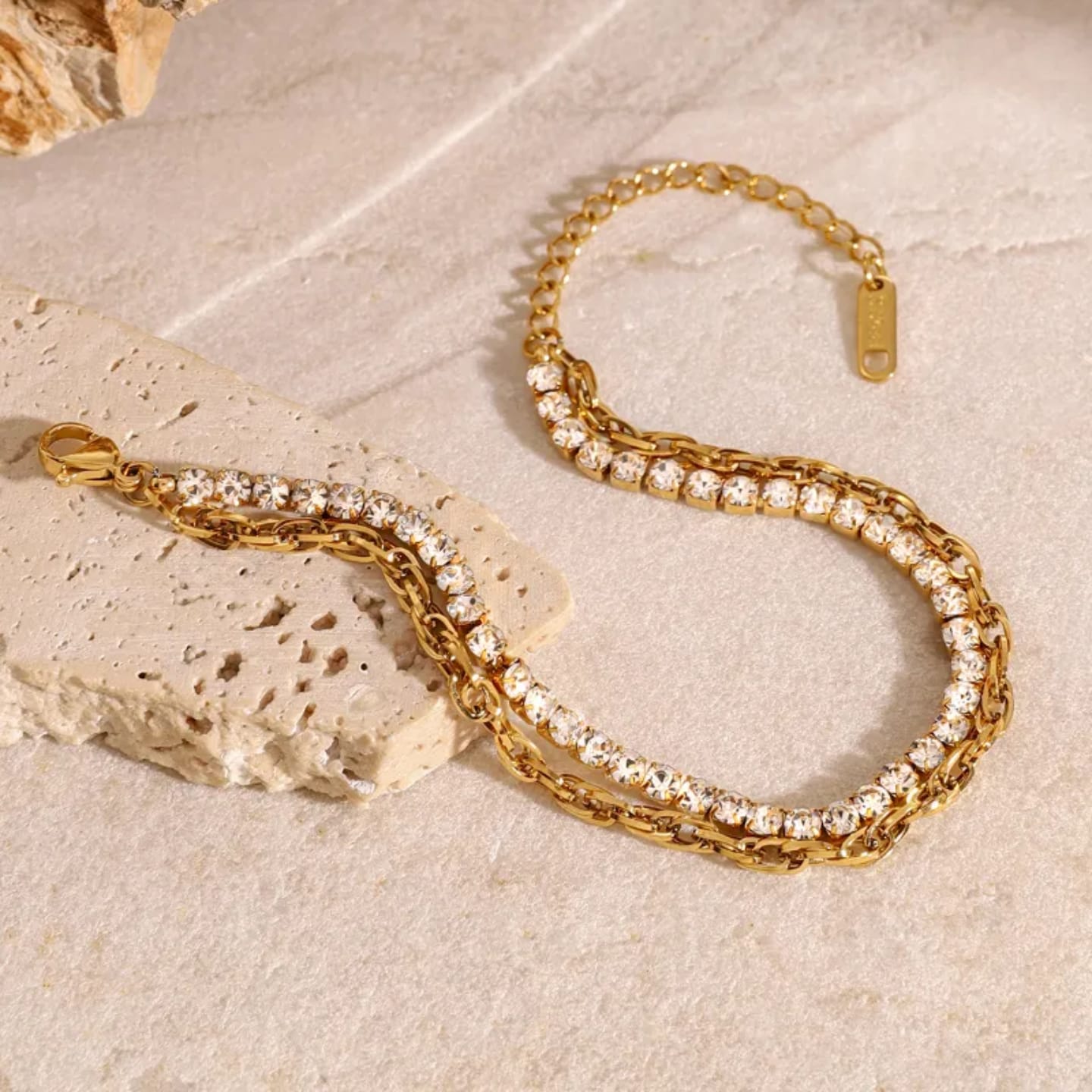 Duo Link Layered Tennis Bracelet