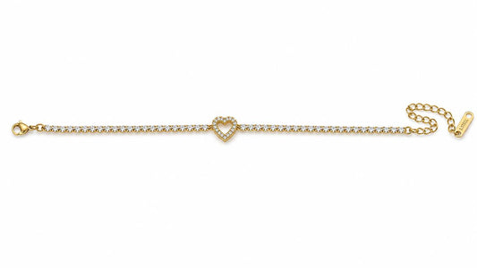 Zirconia Heart Tennis Bracelet