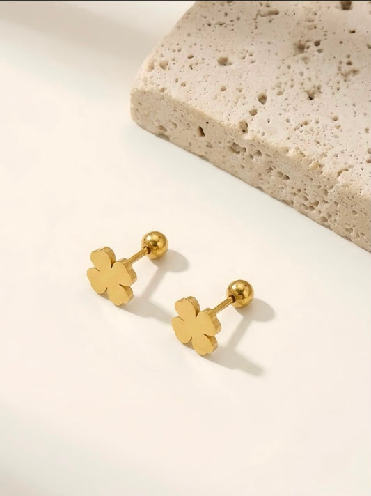 Lucky Clover Barbell Studs