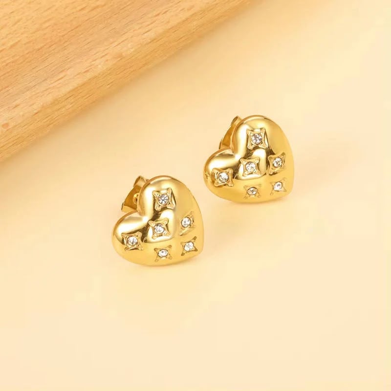 Galaxy Heart Studs