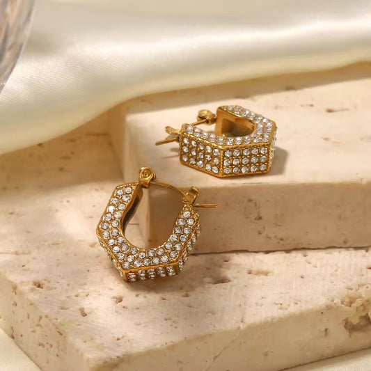 HexaGlow 18K Plated Earrings