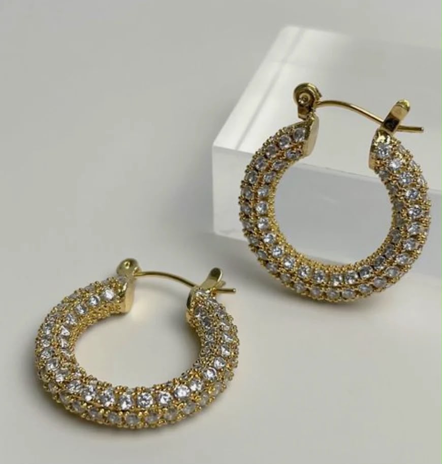 Luxe Shimmer Hoops