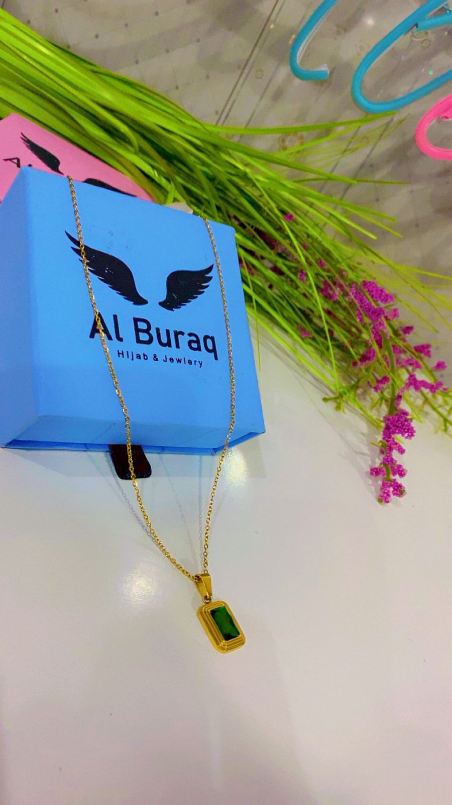 Green Moon Stone Chain