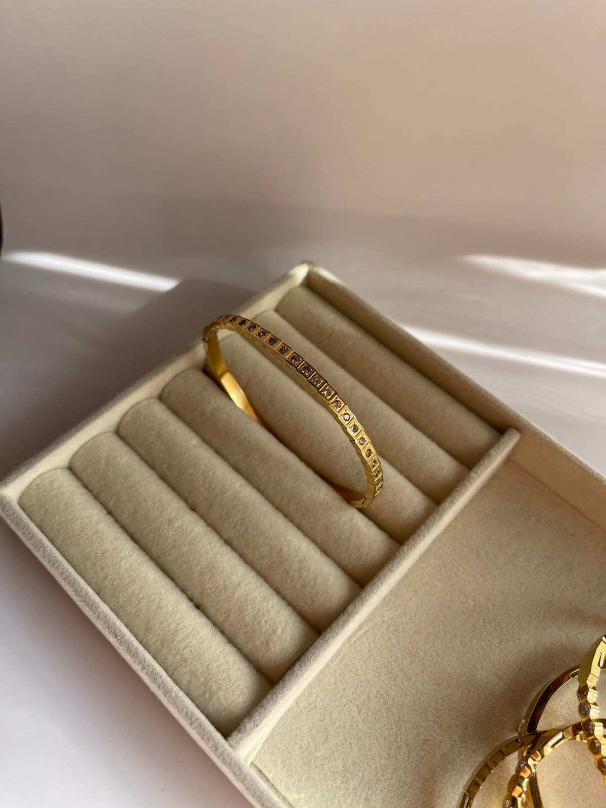 Radiant Diamond-Cut Crystal Stackable Bangle