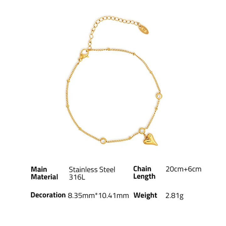 Heart Chain Anklet